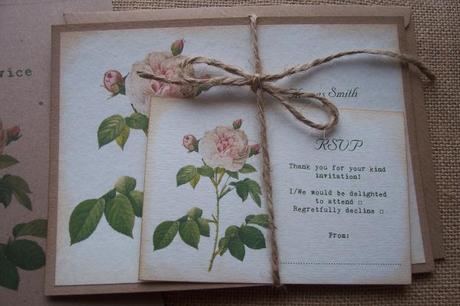 Shabby Chic wedding invitation