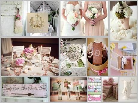 Shabby Chic wedding collage 