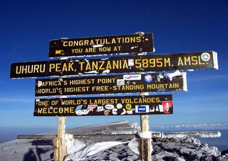 Kilimanjaro peak sign
