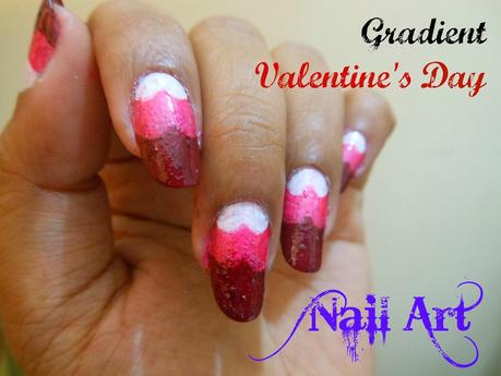 Valentine's Day Gradient/Ombre Nail Art