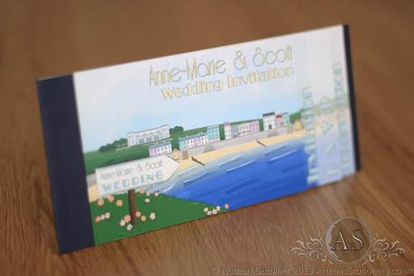 Cheque book style invitation from coast collection