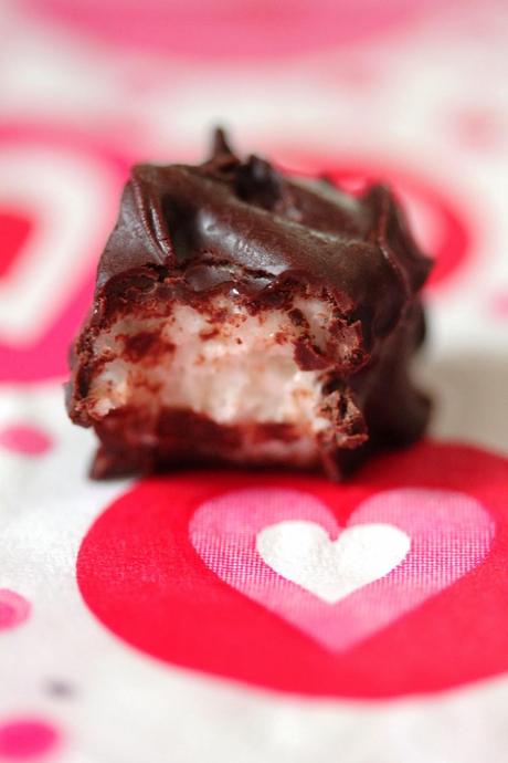 Vegan Valentine's Chocolate Marshmallow Bites