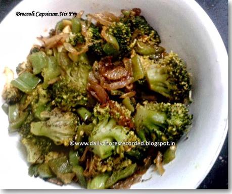 Broccoli Capsicum Stir Fry