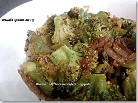 Broccoli Capsicum Stir Fry