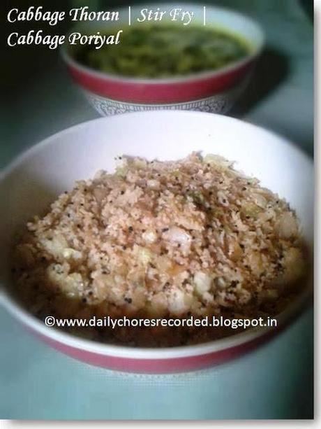 Cabbage Thoran | Cabbage Poriyal