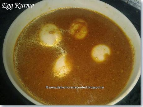 Egg Kurma - North Indian Style