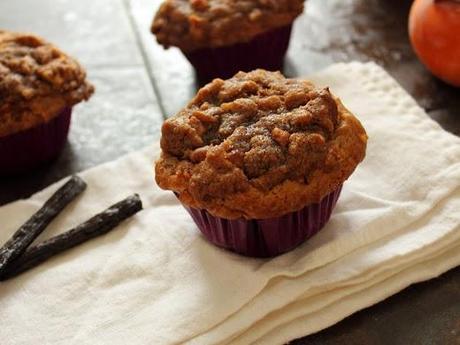 Persimmon Vanilla Muffins with Streusel