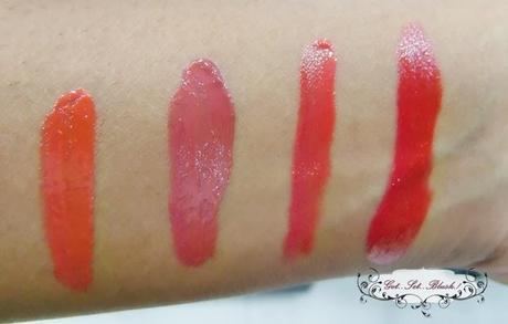 Swatch Check - Colorbar Pout In a Pot Lip colors - Mini Review and Swatches