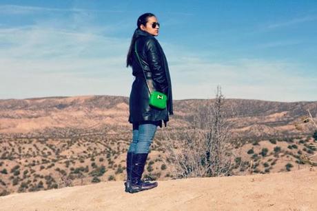 Taos Pueblo, New Mexico, Hobbs Jacket, Gucci Scarf, Michael Kors bag, Ecco boots, Miss Sixty Jeans, Tanvii.com