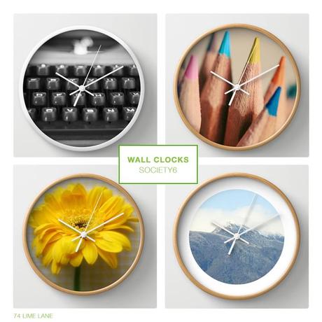 shop news // society6 wall clocks