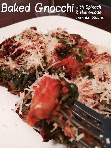 Baked Gnocchi with Spinach and Homemade Tomato Sauce for #WeekdaySupper