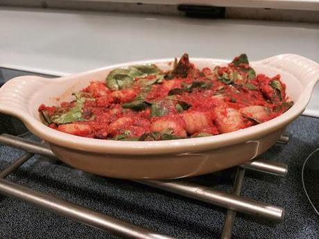 Baked Gnocchi with Spinach and Homemade Tomato Sauce for #WeekdaySupper