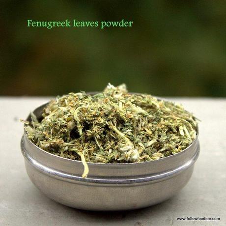 Kasthoori Methi Leaves Powder Recipe