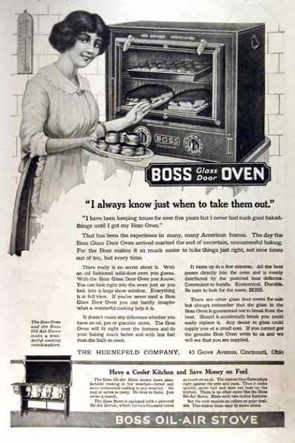 vintage glass door oven ad