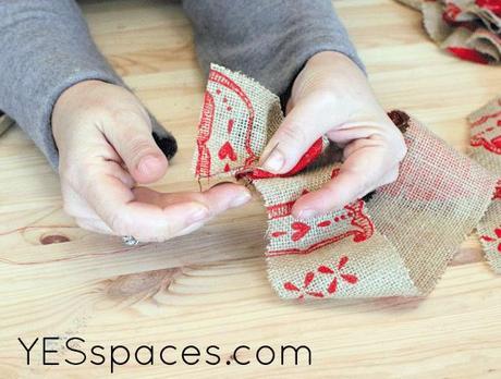 garland sewing pleats DIY: How to Make Simple Burlap Pennants for Less than $20