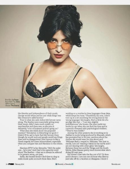 Shruti Haasan - FHM India February 2014