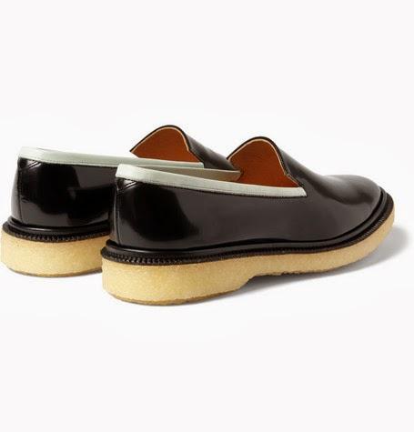 Mon Seul Soumissions Vous Adieu (My Sole Bids You Adieu):  Adieu Type 7 Crepe-Soled Polished Leather Loafers