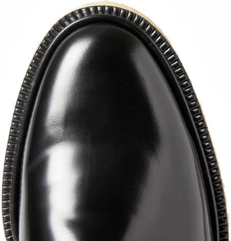 Mon Seul Soumissions Vous Adieu (My Sole Bids You Adieu):  Adieu Type 7 Crepe-Soled Polished Leather Loafers