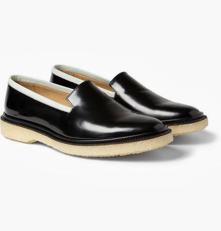 Mon Seul Soumissions Vous Adieu (My Sole Bids You Adieu):  Adieu Type 7 Crepe-Soled Polished Leather Loafers