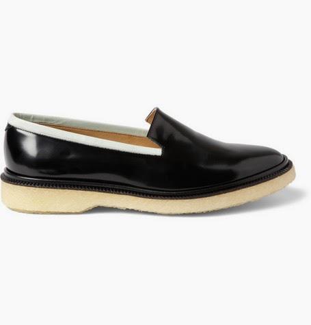 Mon Seul Soumissions Vous Adieu (My Sole Bids You Adieu):  Adieu Type 7 Crepe-Soled Polished Leather Loafers