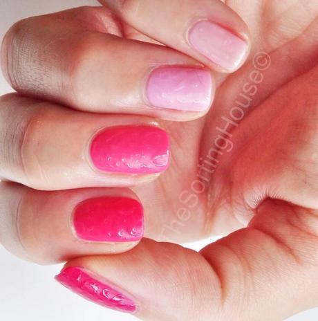 Matte Pink Ombre Leopard Print Nails