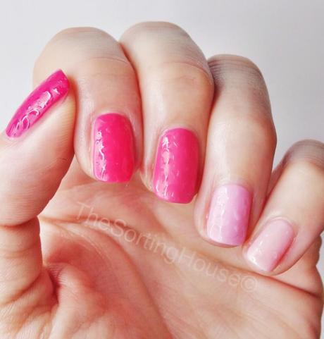 Matte Pink Ombre Leopard Print Nails