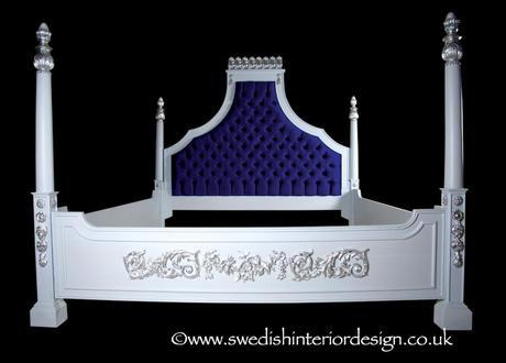 Swedish handmade bespoke king bed