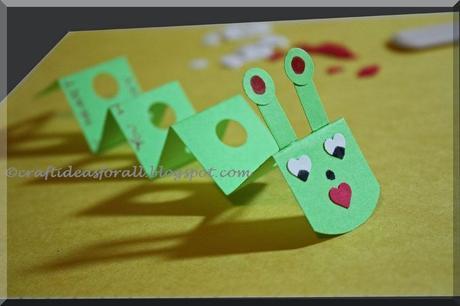 Handmade Valentine's Day Favor for Preschool Kids, Caterpillar Valentine's Day Craft Tutorial