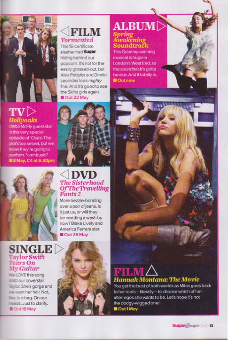 Taylor Swift, Miley Cyrus - Sugar UK June 2009