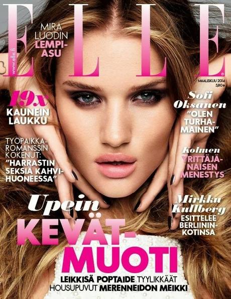 Rosie Huntington-Whiteley For  Elle Finland March 2014