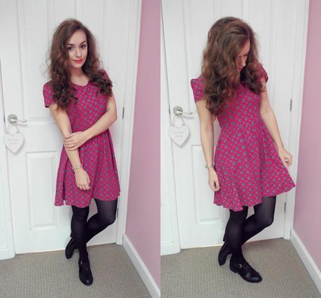 OOTD | Motel Raspberry Tea Dress OOTD | Motel Raspberry Tea Dress