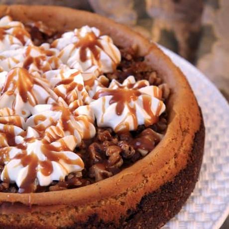 Pumpkin Cheesecake with Walnuts