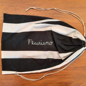 Handmade bag for Irish dance shoes with embroidered name