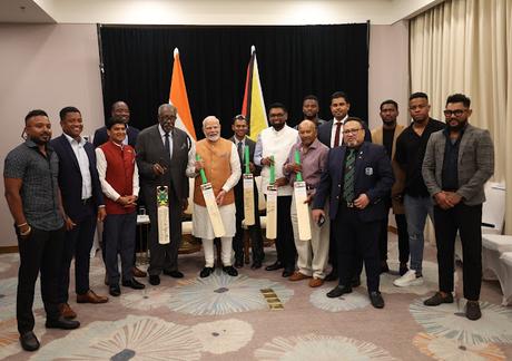 when Indian PM Modiji met Guayana Cricketers !