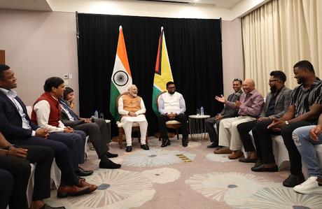 when Indian PM Modiji met Guayana Cricketers !