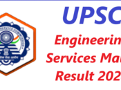 UPSC Engineering Services Final Result 2024