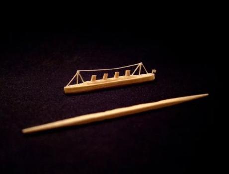 Titanic Toothpick Sculpture by Steven Backman