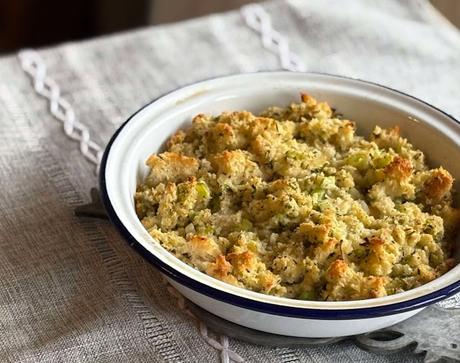 Herby Bread & Butter Stuffing for Two