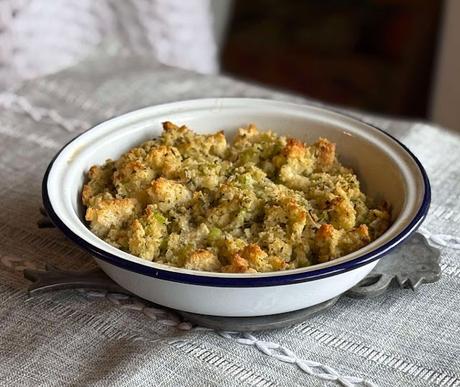 Herby Bread & Butter Stuffing for Two