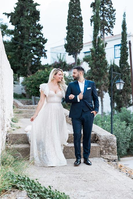 Romantic summer wedding with white calla lilies | Eleni & Panos