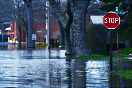 flooding of rural street