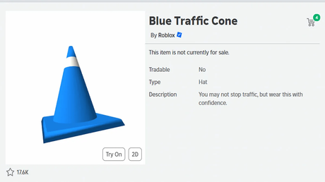 Roblox Blue Traffic cone