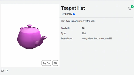 Roblox Teapot Hat