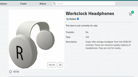 Roblox Workclock Headphones