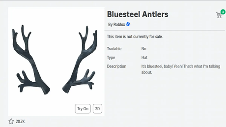 Roblox Bluesteel Antlers