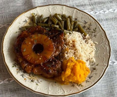 Brown Sugar Pineapple Pork Chops (for one)