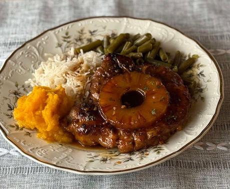 Brown Sugar Pineapple Pork Chops (for one)