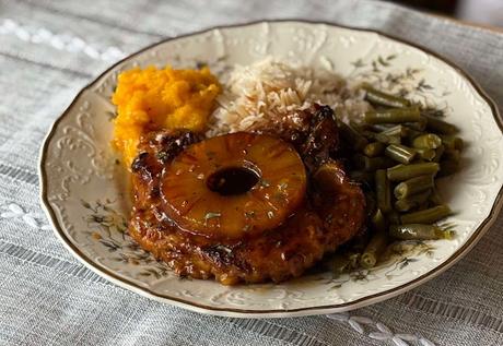 Brown Sugar Pineapple Pork Chops (for one)