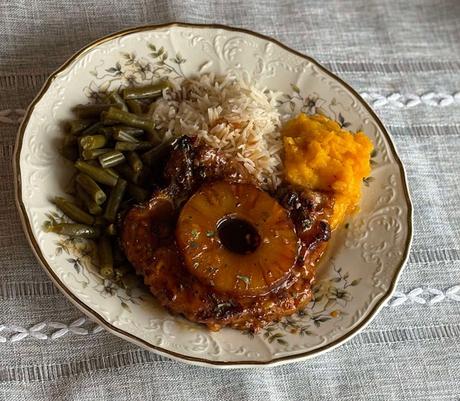 Brown Sugar Pineapple Pork Chops (for one)