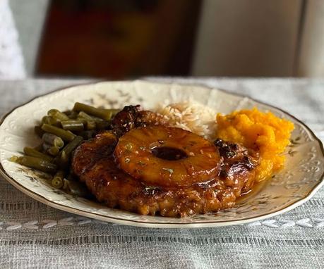 Brown Sugar Pineapple Pork Chops (for one)